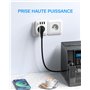 LENCENT Prise Secteur Multiple, Chargeur Multiprises avec 1 Sortie AC, 1 USB C et 3 Ports USB, Murale Electrique Compatible avec