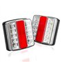 LED Feux Arrière de Remorque Magnétique, Uten Feux Arriere Remorque avec D'immatriculation Lamp universel 12V 7.5m Pour RV Carav