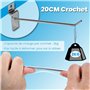 mosegor 100Pièces Crochet Panneau Rainuré 20cm Crochets pour Panneau Perforé Mural Crochet Acier Inoxydable Presentoir Accessoir
