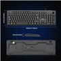 Rii Clavier AZERTY Filaire pour PC/Portable - USB 1.4m, Etanche, Silence, Touches Larges, Multi-OS (Windows/Linux/Mac) - Noir