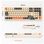 Rii Clavier Mécanique de Jeu Mécanique sans Fil avec pavé Numérique,3 Modes(2.4 GHz/Bluetooth/Filaire),Rétroéclairage LED,Interr