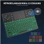 Rii Clavier sans Fil Bluetooth - 3 Canaux, Mini Clavier Portable Rétroéclairé Rechargeable Silencieux, Clavier AZERTY Français p