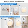 Veilleuse LED, Lot de 2 Veilleuse Detecteur de Mouvement Avec 3 Modes de Couleur (Chaud et Blanc et Mixte), Veilleuse Rechargeab