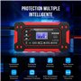 Chargeur de Batterie Voiture 12V6A, Husgw Chargeur Batterie Moto avec Réparation Intelligent, Mainteneur de Batterie avec Écran 