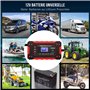 Chargeur de Batterie Voiture 12V6A, Husgw Chargeur Batterie Moto avec Réparation Intelligent, Mainteneur de Batterie avec Écran 