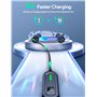 3.68KW Portable Chargeur Voiture Électrique 6/8/10/13/16A Courant Commutable avec LCD