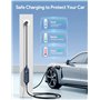 Osoeri EV Chargeur Type 2, 3.68KW Portable Chargeur Voiture Électrique 6/8/10/13/16A Courant Commutable avec LCD, 7.7M Charge Te