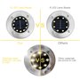 Anmossi Lampe Solaire Extérieur,Lumiere Solaire Exterieur Jardin de 12 LED,Blanc Froid,Etanche IP65 Lampe Solaire Spot Encastrab