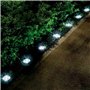 Anmossi Lampe Solaire Extérieur,Lumiere Solaire Exterieur Jardin de 12 LED,Blanc Froid,Etanche IP65 Lampe Solaire Spot Encastrab