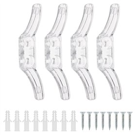 Create idea 10 Pièces Taquets de Cordon de Store Cordon Taquets Stores en Plastique Transparent Enrouleurs de Corde avec Vis pou