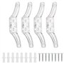 Create idea 10 Pièces Taquets de Cordon de Store Cordon Taquets Stores en Plastique Transparent Enrouleurs de Corde avec Vis pou