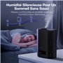 CONOPU Humidificateur d'Air à Ultrasons 6L, Humidificateur d'Air Chambre Silencieux avec Trois Modes et Fonction Température Con