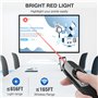 2 In 1 Type C&A Pointeur Laser, Télécommande PowerPoint Sans Fil 2.4 GHz avec Pointeur Laser Puissant, Zapette Présentation Roug