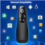 HELLCOOL USB C Télécommande de Présentation sans Fil, 2,4 GHz Récepteur USB&USB-C, Télécommande Powerpoint pour Windows/Mac/Powe
