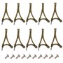 Create idea 10pcs Anti-emmêlement Plates-Formes de Pêche à la Carpe avec Émerillons Système Anti-nouage Courbure Latérale Pivota