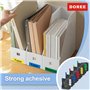 DOREE Lot de 5 rubans d'étiquettes colorés D1 45013, 45016, 45017, 45018, 45019 (blanc/bleu/rouge/jaune/vert),12 mm x 7 m, Compa