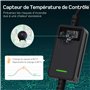 dé Chargeur Voiture Electrique 3,7kW [10m, 6-16A] Cable Recharge Voiture Electrique Type 2 avec Support Mural Compatible avec E-
