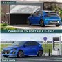 dé Chargeur Voiture Electrique 3,7kW [10m, 6-16A] Cable Recharge Voiture Electrique Type 2 avec Support Mural Compatible avec E-