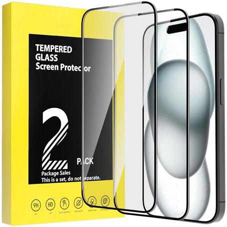 Rikazon Verre Trempé for iPhone 16/15 6