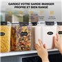 YASHE 5.3L Boîte Conservation Alimentaire Lot de 4, Boîte Rangement Cuisine en Plastique avec Couvercle, Sans BPA Boîte Hermetiq