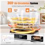 YASHE Déshydrateur Alimentaire, Séchoir à Aliments en Inox à 5 Plateaux, 400W, Minuterie et Température Réglables pour Viande Sé