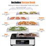 YASHE Déshydrateur Alimentaire, Séchoir à Aliments en Inox à 5 Plateaux, 400W, Minuterie et Température Réglables pour Viande Sé