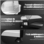 YASHE Trancheuse Électrique Avec Moteur DC Silencieux, Trancheuse À Jambon 200W, Lames En Acier Inoxydable Dual 19CM, Épaisseur 