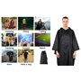 AiQInu Poncho Pluie Imperméable Hommes et femmes, 3 in 1 Cape de Pluie Femme, Veste Coupe-Pluie Cape, Multi-Fonctionnel Poncho T