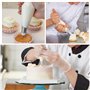 AiQInu 200 Pièces Poche a Douille jetable,Poche a Douille Patisserie 31X21cm, Design Antidérapant pour Douilles de Glaçage, Coup