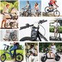 AiQInu Porte Gourde Velo, Porte Gourde Velo sans Vis en Tissu Oxford, Porte-Bidons avec Poche en Filet et Fermeture à Cordon, po