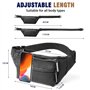 AiQInu Sac Banane Homme et Femme, Sac Etanche Nylon Réglable Ceinture Multifonctionnelle, 3 Compartiments avec Fermeture Éclair,
