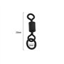 Be In Your Mind 50pcs 4# Hameçons de Pêche Émerillons Flexi Anneau Émerillons Carpe Matériel de Pêche en Acier Roulement Baril É