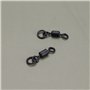 Be In Your Mind 50pcs 4# Hameçons de Pêche Émerillons Flexi Anneau Émerillons Carpe Matériel de Pêche en Acier Roulement Baril É