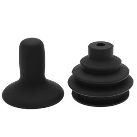 Lot de 2 boutons de joystick - En caoutchouc - Pour fauteuil roulant électrique - Noir