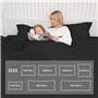 Taie Oreiller 50x70 Lot de 2 en Premium Microfibre - avec Fermeture Éclair Invisible- Housse Coussin Doux, Confortable, Respiran