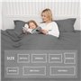 Taie Oreiller 50x70 Lot de 2 en Premium Microfibre - avec Fermeture Éclair Invisible- Housse Coussin Doux, Confortable, Respiran