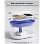 1L Capsule Fontaine à Eau pour Chat avec 4 Filtres et 4 Éponges