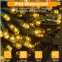 Realky Guirlande Lumineuse de Noël, 38.2M 320 LED Lumières de Noël Intérieur et Extérieure, 8 Modes et Fonction Mémoire Guirland