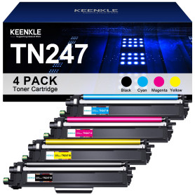 KEENKLE TN247 TN-243CMYK Cartouche de Toner Compatible pour Brother TN243CMYK TN243 pour DCP-L3550CDW MFC-L3750CDW MFC-L3770CDW
