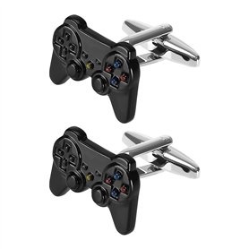 Be In Your Mind 2pcs Boutons de Manchette Contrôleur de Jeu - Poignée de Manette de Jeu en Cuivre - Accessoires de Mariage pour