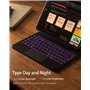 Inateck Étui magnétique avec clavier pour iPad Air 11" M3 2025/M2 2024, Air 5/4 Gen 10,9", clavier magique pour iPad Pro 11" 4/3
