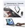 Inateck Clavier pour iPad 10 EME Gen/11eme Gen A16 2025 11 Pouces,Ultraléger Coque Clavier iPad Air 11" M3/M2 (2025/2024), Air 5