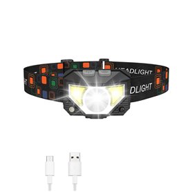 Victoper Lampe frontale rechargeable LED 2500L 8 modes avec 60° réglable IPX4 étanche pour la course à pied