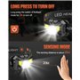 Victoper Lampe frontale rechargeable LED 2500L 8 modes avec 60° réglable IPX4 étanche pour la course à pied, le camping, la pêch