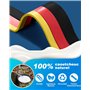 Victoper Bande Elastique Musculation(Lot de 3) Élastique Musculation Traction avec 3 Niveaux de Résistance,d'ancrage de Porte,Ba