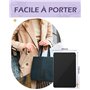 Enkifun Miroir de Poche 8 LED Miroir Illuminé Maquillage Miroir Portable Maquillage 1X & 2X Grossissant Double Face Ajustable Lu