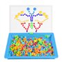 DERAYEE Creative Mosaïque Puzzle,296 PCS Jeux de Construction Colorée,Puzzle 3D Clous Champignon,Jeux Educatif Cadeau pour Enfan