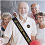 Cadeau Retraite 2025 1Pc Écharpe 1Pc Badge pour Homme “LA LÉGENDE Prend SA Retraite” Noir Doré Décoration Fête Départ en Retrait