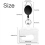 SULOLI 2pcs Porte Badge Porte-Clés Extensibles Porte Badge Enrouleur pour Protege Carte d'Identité et Carte d'Étudiant etc.