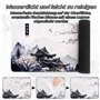 Tapis de souris blanc japonais, grand tapis de bureau en fleurs de cerisier, tapis de clavier de jeu animé, base en caoutchouc a